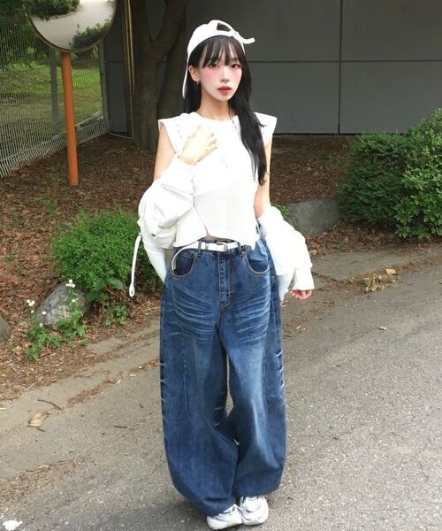 IDWS（アイドンワナセル）の「Axel Denim Balloon Pants Dark Indigo（デニムパンツ・レディース・その他・0/1/2）」の11枚目の写真