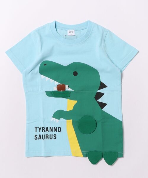 CHEEK ROOM（チークルーム）の「チークルーム 恐竜の足 Tシャツ（Tシャツ/カットソー・キッズ・アイボリー/サックスブルー/グリーン・80ｃｍ/90cm/110cm/120cm/130cm/100cm）」の3枚目の写真