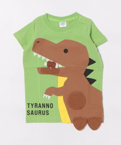CHEEK ROOM（チークルーム）の「チークルーム 恐竜の足 Tシャツ（Tシャツ/カットソー・キッズ・アイボリー/サックスブルー/グリーン・80ｃｍ/90cm/110cm/120cm/130cm/100cm）」の2枚目の写真