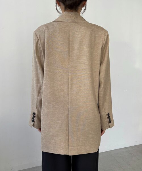 CAPRICIEUX LE'MAGE（カプリシューレマージュ）の「【サイズ展開あり】〈C.L〉リネンタッチテーラードジャケット（テーラードジャケット・レディース・ブラック/ベージュ・36/38）」の7枚目の写真