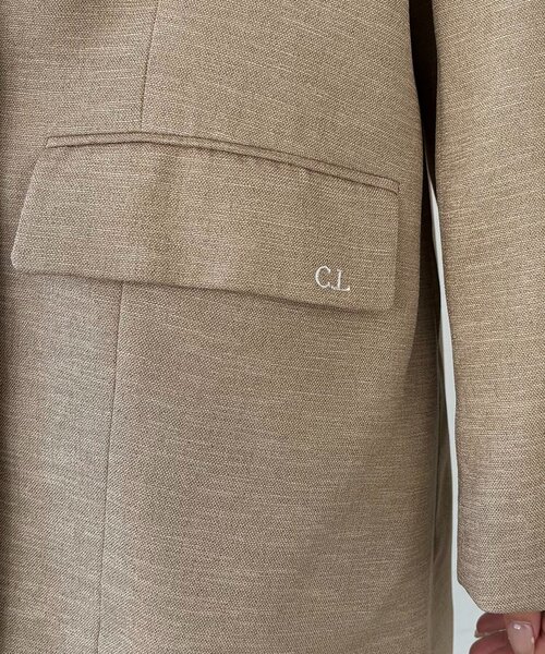CAPRICIEUX LE'MAGE（カプリシューレマージュ）の「【サイズ展開あり】〈C.L〉リネンタッチテーラードジャケット（テーラードジャケット・レディース・ブラック/ベージュ・36/38）」の12枚目の写真