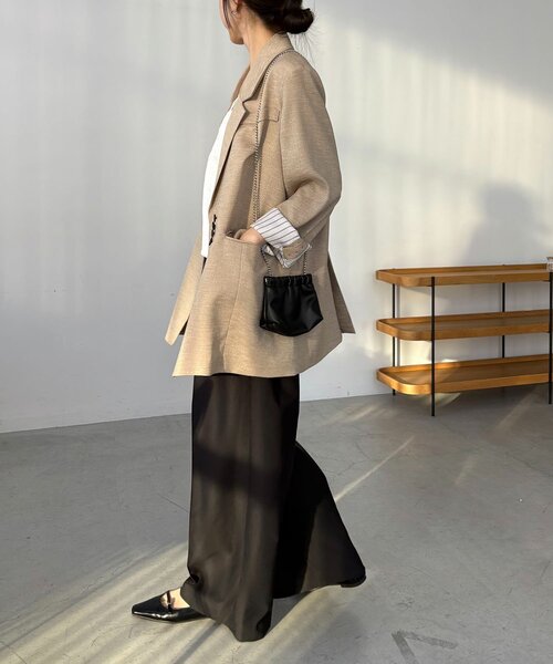 CAPRICIEUX LE'MAGE（カプリシューレマージュ）の「【サイズ展開あり】〈C.L〉リネンタッチテーラードジャケット（テーラードジャケット・レディース・ブラック/ベージュ・36/38）」の21枚目の写真