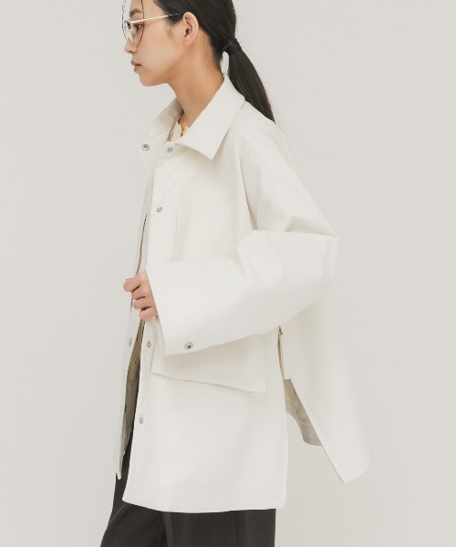 KBF（ケイビーエフ）の「ポケットディティールジャケット（その他アウター・レディース・ベージュ系その他/チャコールグレー/オフホワイト・ONE）」の21枚目の写真