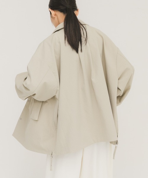KBF（ケイビーエフ）の「ポケットディティールジャケット（その他アウター・レディース・ベージュ系その他/チャコールグレー/オフホワイト・ONE）」の4枚目の写真