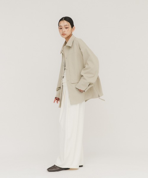 KBF（ケイビーエフ）の「ポケットディティールジャケット（その他アウター・レディース・ベージュ系その他/チャコールグレー/オフホワイト・ONE）」の6枚目の写真