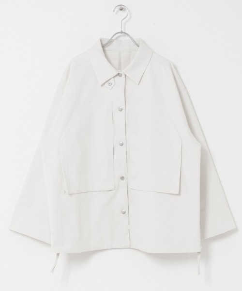 KBF（ケイビーエフ）の「ポケットディティールジャケット（その他アウター・レディース・ベージュ系その他/チャコールグレー/オフホワイト・ONE）」の8枚目の写真