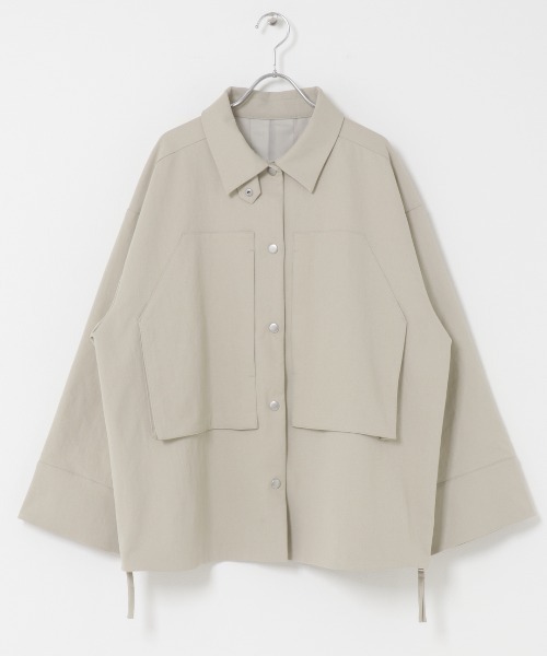 KBF（ケイビーエフ）の「ポケットディティールジャケット（その他アウター・レディース・ベージュ系その他/チャコールグレー/オフホワイト・ONE）」の13枚目の写真