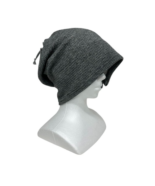 Never mind the XU / Chikashitsu+(ネバーマインド ザ エックスユー / チカシツプラス)の「【nmtc+】button neck warmer cap / 【エヌエムティーシープラス】ボタンネックウォーマーキャップ<着用動画あり>(ニットキャップ/ビーニー・メンズ・チャコール/グレー・ONE SIZE)」の20枚目の写真