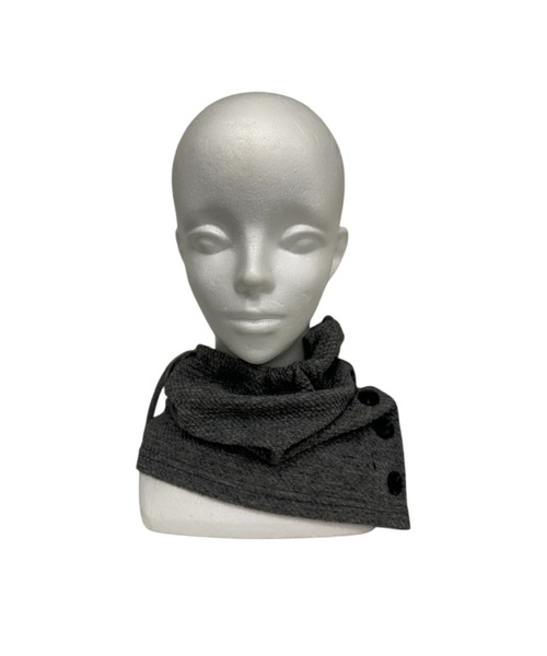 Never mind the XU / Chikashitsu+(ネバーマインド ザ エックスユー / チカシツプラス)の「【nmtc+】button neck warmer cap / 【エヌエムティーシープラス】ボタンネックウォーマーキャップ<着用動画あり>(ニットキャップ/ビーニー・メンズ・チャコール/グレー・ONE SIZE)」の18枚目の写真