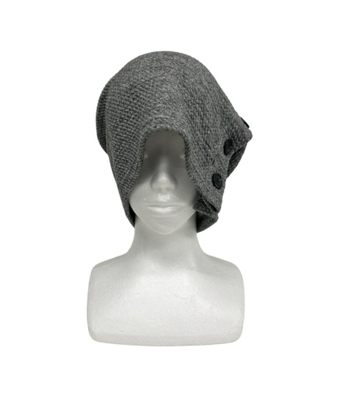 Never mind the XU / Chikashitsu+(ネバーマインド ザ エックスユー / チカシツプラス)の「【nmtc+】button neck warmer cap / 【エヌエムティーシープラス】ボタンネックウォーマーキャップ<着用動画あり>(ニットキャップ/ビーニー・メンズ・チャコール/グレー・ONE SIZE)」の22枚目の写真