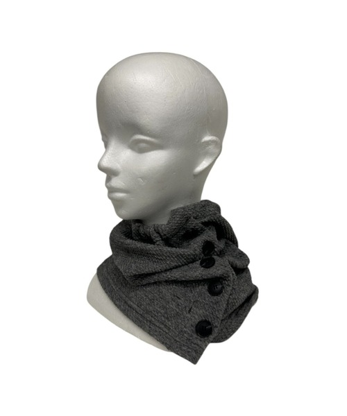 Never mind the XU / Chikashitsu+(ネバーマインド ザ エックスユー / チカシツプラス)の「【nmtc+】button neck warmer cap / 【エヌエムティーシープラス】ボタンネックウォーマーキャップ<着用動画あり>(ニットキャップ/ビーニー・メンズ・チャコール/グレー・ONE SIZE)」の17枚目の写真