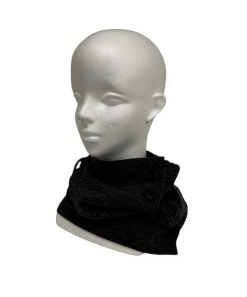 Never mind the XU / Chikashitsu+(ネバーマインド ザ エックスユー / チカシツプラス)の「【nmtc+】button neck warmer cap / 【エヌエムティーシープラス】ボタンネックウォーマーキャップ<着用動画あり>(ニットキャップ/ビーニー・メンズ・チャコール/グレー・ONE SIZE)」の5枚目の写真