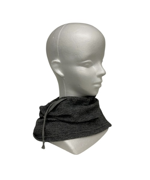 Never mind the XU / Chikashitsu+(ネバーマインド ザ エックスユー / チカシツプラス)の「【nmtc+】button neck warmer cap / 【エヌエムティーシープラス】ボタンネックウォーマーキャップ<着用動画あり>(ニットキャップ/ビーニー・メンズ・チャコール/グレー・ONE SIZE)」の14枚目の写真