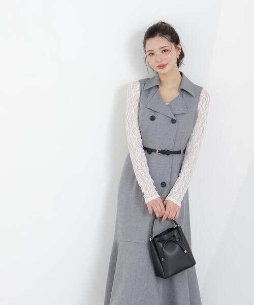 PROPORTION BODY DRESSING(プロポーションボディドレッシング)の「トレンチジャンスカワンピース / 1216140310(ワンピース・レディース・ベージュ/グレー/ブルー・MEDIUM/P/S/SMALL)」の2枚目の写真