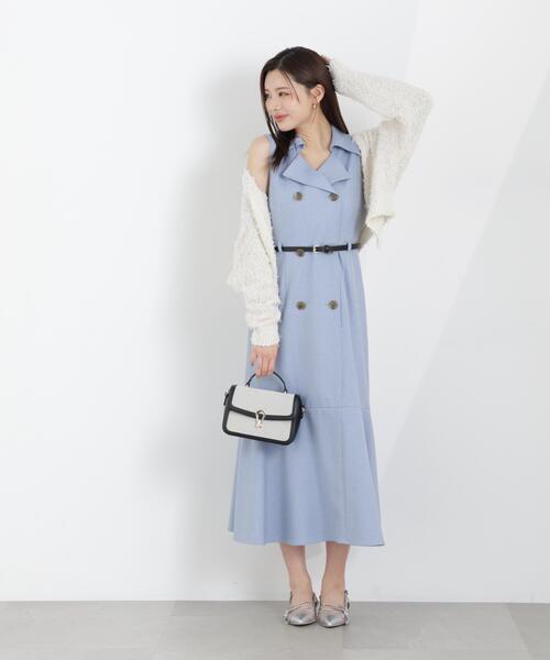 PROPORTION BODY DRESSING(プロポーションボディドレッシング)の「トレンチジャンスカワンピース / 1216140310(ワンピース・レディース・ベージュ/グレー/ブルー・MEDIUM/P/S/SMALL)」の3枚目の写真