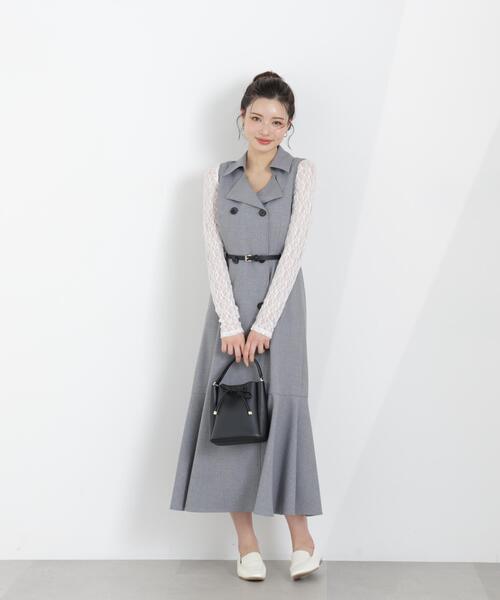 PROPORTION BODY DRESSING(プロポーションボディドレッシング)の「トレンチジャンスカワンピース / 1216140310(ワンピース・レディース・ベージュ/グレー/ブルー・MEDIUM/P/S/SMALL)」の6枚目の写真