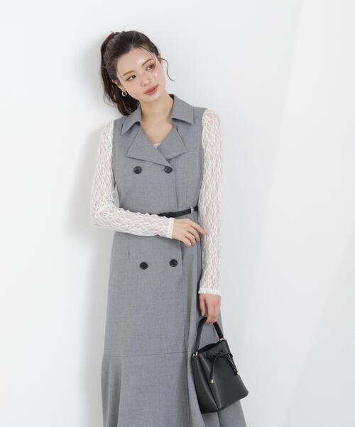 PROPORTION BODY DRESSING(プロポーションボディドレッシング)の「トレンチジャンスカワンピース / 1216140310(ワンピース・レディース・ベージュ/グレー/ブルー・MEDIUM/P/S/SMALL)」の8枚目の写真