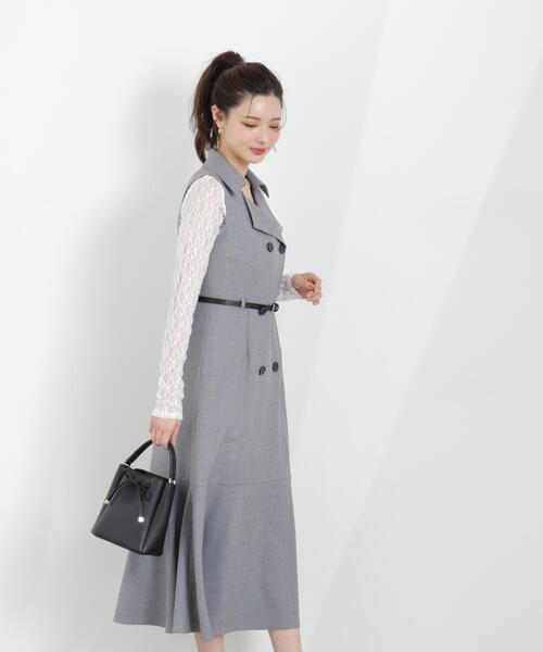 PROPORTION BODY DRESSING(プロポーションボディドレッシング)の「トレンチジャンスカワンピース / 1216140310(ワンピース・レディース・ベージュ/グレー/ブルー・MEDIUM/P/S/SMALL)」の9枚目の写真
