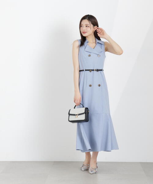 PROPORTION BODY DRESSING（プロポーションボディドレッシング）の「トレンチジャンスカワンピース / 1216140310（ワンピース・レディース・ベージュ/グレー/ブルー・MEDIUM/P/S/SMALL）」の3枚目の写真