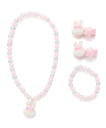 SLAP SLIP（スラップスリップ）の「【スラプリ】ウサギイチゴイルカヘアピン＋ネックレス＋ブレスレットセット（ネックレス）」