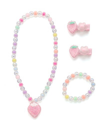 SLAP SLIP（スラップスリップ）の「【スラプリ】ウサギイチゴイルカヘアピン＋ネックレス＋ブレスレットセット（ネックレス）」