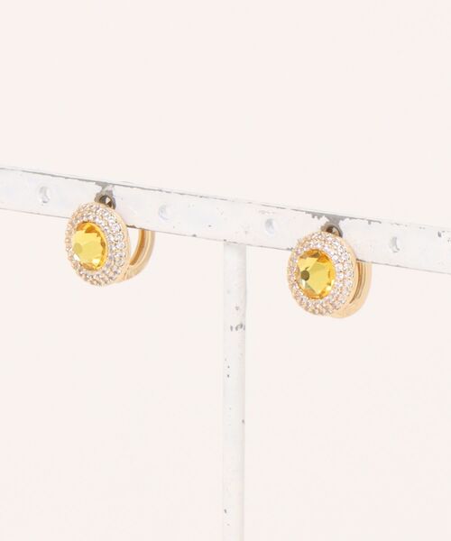 チャイハネ（チャイハネ）の「【チャイハネ】エキビジューピアス（ピアス（両耳用）・レディース・グリーン/クリア/ピンク/イエロー/ブラック・FREE）」の4枚目の写真