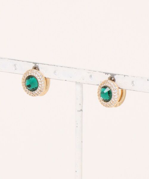 チャイハネ（チャイハネ）の「【チャイハネ】エキビジューピアス（ピアス（両耳用）・レディース・グリーン/クリア/ピンク/イエロー/ブラック・FREE）」の3枚目の写真