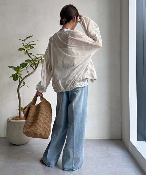 DouDou（ドゥドゥ）の「シアーブルゾン（その他アウター・レディース・ベージュ/ホワイト系その他/ブラウン・FREE）」の17枚目の写真