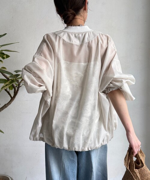 DouDou（ドゥドゥ）の「シアーブルゾン（その他アウター・レディース・ベージュ/ホワイト系その他/ブラウン・FREE）」の22枚目の写真