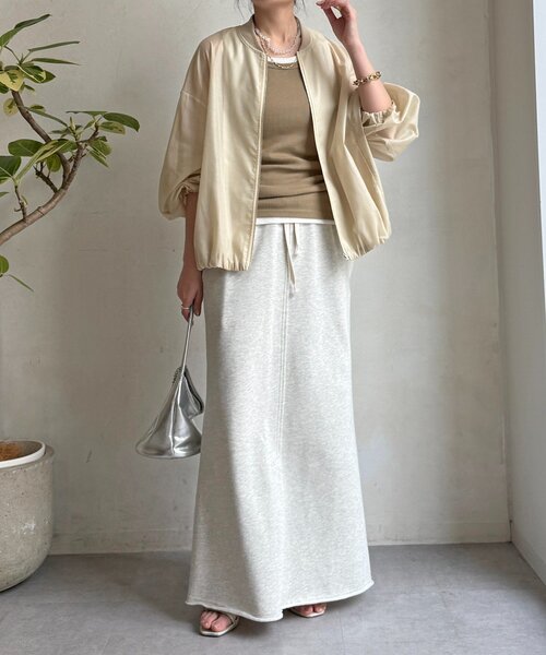 DouDou（ドゥドゥ）の「シアーブルゾン（その他アウター・レディース・ベージュ/ホワイト系その他/ブラウン・FREE）」の4枚目の写真