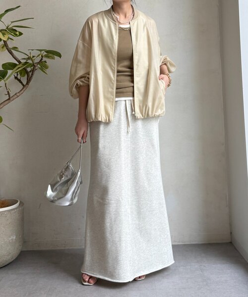 DouDou（ドゥドゥ）の「シアーブルゾン（その他アウター・レディース・ベージュ/ホワイト系その他/ブラウン・FREE）」の5枚目の写真