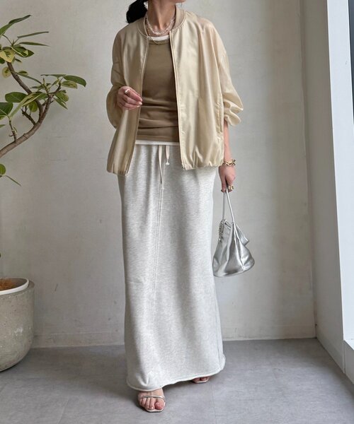 DouDou（ドゥドゥ）の「シアーブルゾン（その他アウター・レディース・ベージュ/ホワイト系その他/ブラウン・FREE）」の7枚目の写真