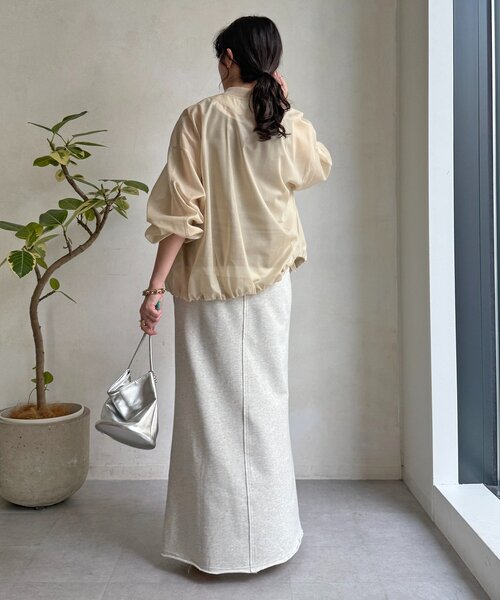 DouDou（ドゥドゥ）の「シアーブルゾン（その他アウター・レディース・ベージュ/ホワイト系その他/ブラウン・FREE）」の8枚目の写真