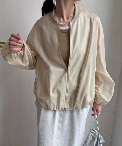DouDou（ドゥドゥ）の「シアーブルゾン（その他アウター・レディース・ベージュ/ホワイト系その他/ブラウン・FREE）」の11枚目の写真