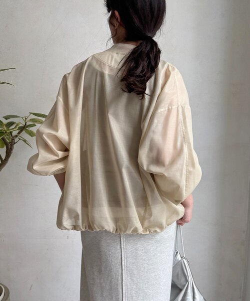 DouDou（ドゥドゥ）の「シアーブルゾン（その他アウター・レディース・ベージュ/ホワイト系その他/ブラウン・FREE）」の12枚目の写真