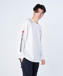 FLASH PACKER（フラッシュパッカー）の「FLASH PACKER フラッシュパッカー / 26春夏新作 リラックスシルエット ハートモチーフ Dry Silky Cotton ロングスリーブT シャツ ロンT/// XLT-HRT（Tシャツ/カットソー）」