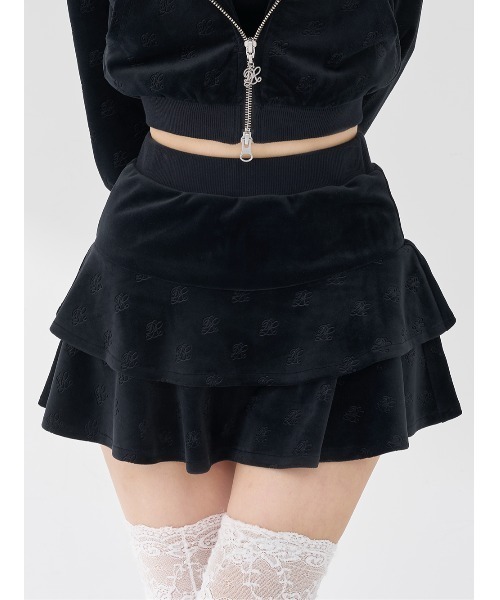 Darich（ダーリッチ）の「シグネチャーDRベロアミニスカート（スカート・レディース・ホワイト/ベビーピンク/サックスブルー/ブラック・FREE）」の15枚目の写真