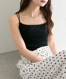《WEB限定》パット付きバックシャンボーダーキャミソール