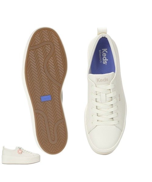 Keds（ケッズ）の「Keds ケッズ スカイラー レザー デイジー チャーム オフホワイト（スニーカー・レディース・オフホワイト・25.0cm/24.5cm/24.0cm/23.5cm/23.0cm/22.5cm）」の5枚目の写真