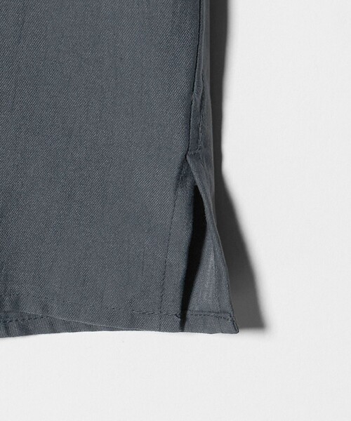 green label relaxing(グリーンレーベルリラクシング)の「ナイロン ツイル オープンカラー シャツ ブルゾン -撥水-(ナイロンジャケット・メンズ・ライトグレー/ダークグリーン/ブラック・XL/L/S/M)」の17枚目の写真