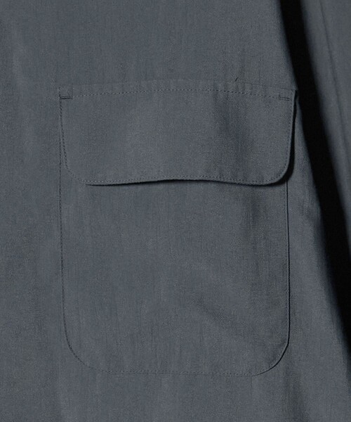 green label relaxing(グリーンレーベルリラクシング)の「ナイロン ツイル オープンカラー シャツ ブルゾン -撥水-(ナイロンジャケット・メンズ・ライトグレー/ダークグリーン/ブラック・XL/L/S/M)」の18枚目の写真