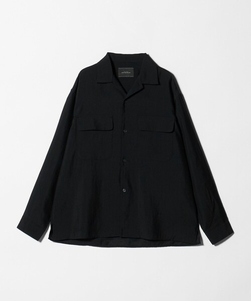 green label relaxing(グリーンレーベルリラクシング)の「ナイロン ツイル オープンカラー シャツ ブルゾン -撥水-(ナイロンジャケット・メンズ・ライトグレー/ダークグリーン/ブラック・XL/L/S/M)」の21枚目の写真