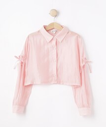 SHOO・LA・RUE | 【130-150cm】クロップドシアーリボンシャツ(シャツ/ブラウス)