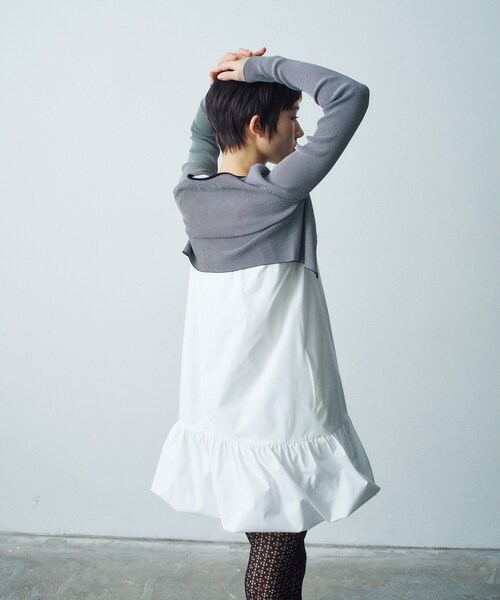 CODE A（コードエー）の「【Re】stretch hook cardigan（カーディガン/ボレロ・レディース・ブラック/ホワイト/ブラック系2・00）」の7枚目の写真