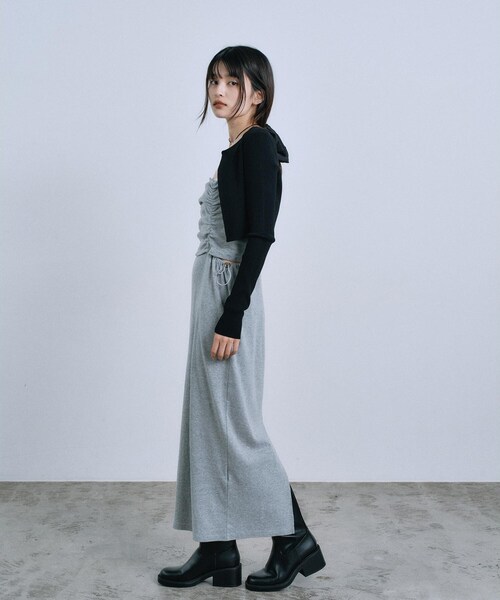 CODE A（コードエー）の「【Re】stretch hook cardigan（カーディガン/ボレロ・レディース・ブラック/ホワイト/ブラック系2・00）」の13枚目の写真