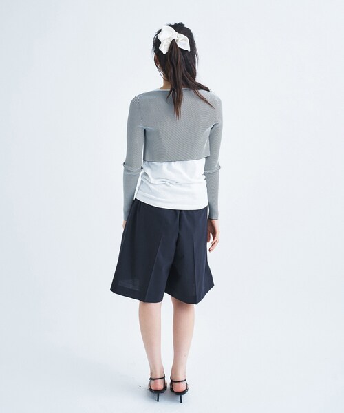 CODE A（コードエー）の「【Re】stretch hook cardigan（カーディガン/ボレロ・レディース・ブラック/ホワイト/ブラック系2/ホワイト系3・00）」の9枚目の写真