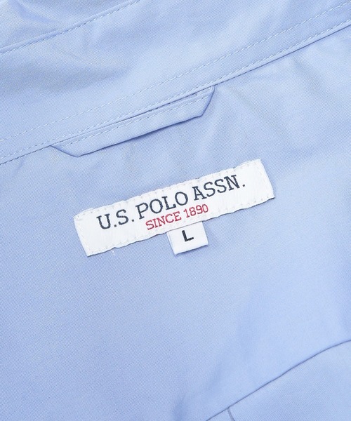 U.S. POLO ASSN.（ユーエスポロアッスン）の「U.S. POLO ASSN. (ユーエスポロアッスン) オーバーサイズ 半袖 シャツ ワンポイント ロゴ 刺繍 綿100% 無地 カジュアルシャツ（シャツ/ブラウス・メンズ・ネイビー/ブラック/ホワイト/サックスブルー・LL/L/M）」の18枚目の写真