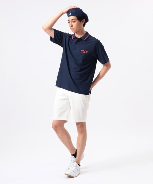 BEAMS GOLF(ビームスゴルフ)の「ORANGE LABEL / リブライン ロゴポロシャツ(UVカット)(ポロシャツ・メンズ・ブラック/ネイビー/ホワイト・M/S/XL/L)」の8枚目の写真