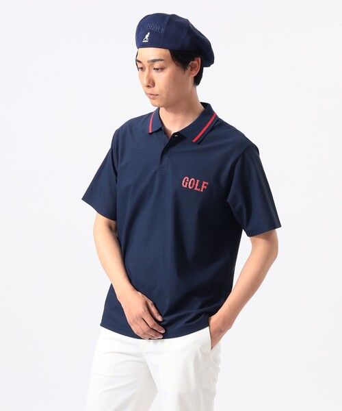 BEAMS GOLF(ビームスゴルフ)の「ORANGE LABEL / リブライン ロゴポロシャツ(UVカット)(ポロシャツ・メンズ・ブラック/ネイビー/ホワイト・M/S/XL/L)」の9枚目の写真