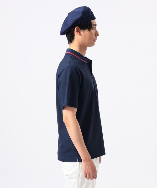 BEAMS GOLF(ビームスゴルフ)の「ORANGE LABEL / リブライン ロゴポロシャツ(UVカット)(ポロシャツ・メンズ・ブラック/ネイビー/ホワイト・M/S/XL/L)」の12枚目の写真